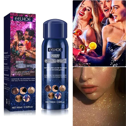 Shiny Glitter Spray Body Glitter Spray, Hair Glitter