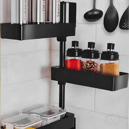 3 Tiered Wall Mounted Kitchen Storage Racks 180 Degree Rotatable For Spice