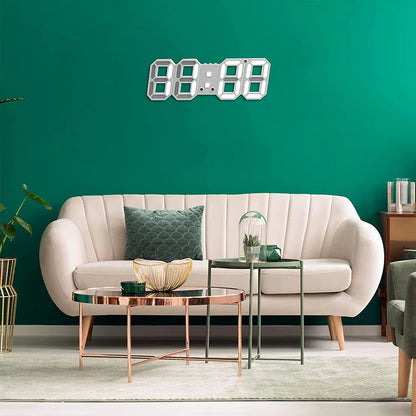 USB Digital 3D Alarm Clock, LED Numerals Time Clock With 3 Adjustable Brightness Levels