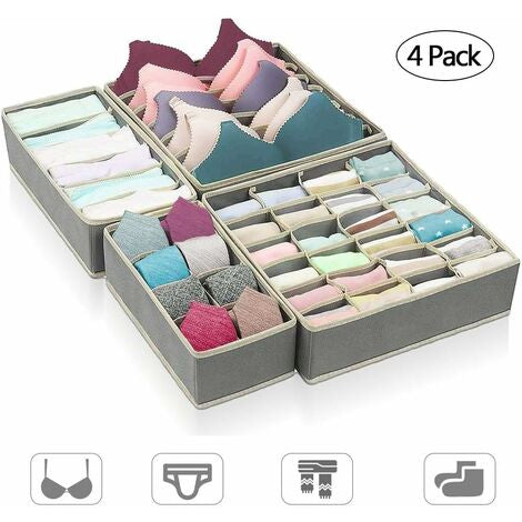 Underwear Storage Box Set Of 4 Pcs