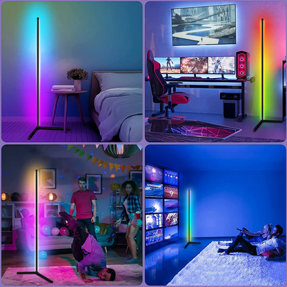 Smart RGB LED Corner Lamp Remote & Phone App Control
