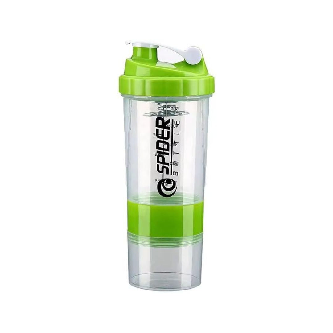 3 In 1 Spider Shaker Bottle 500ml Green Color
