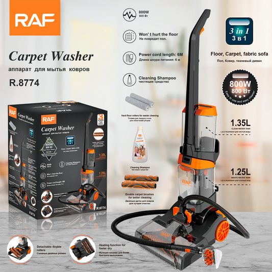 RAF New 3-in-1 Lightweight Carpet Cleaner - Wet Dry Vacuum for Pet Hair & Cars R8774
