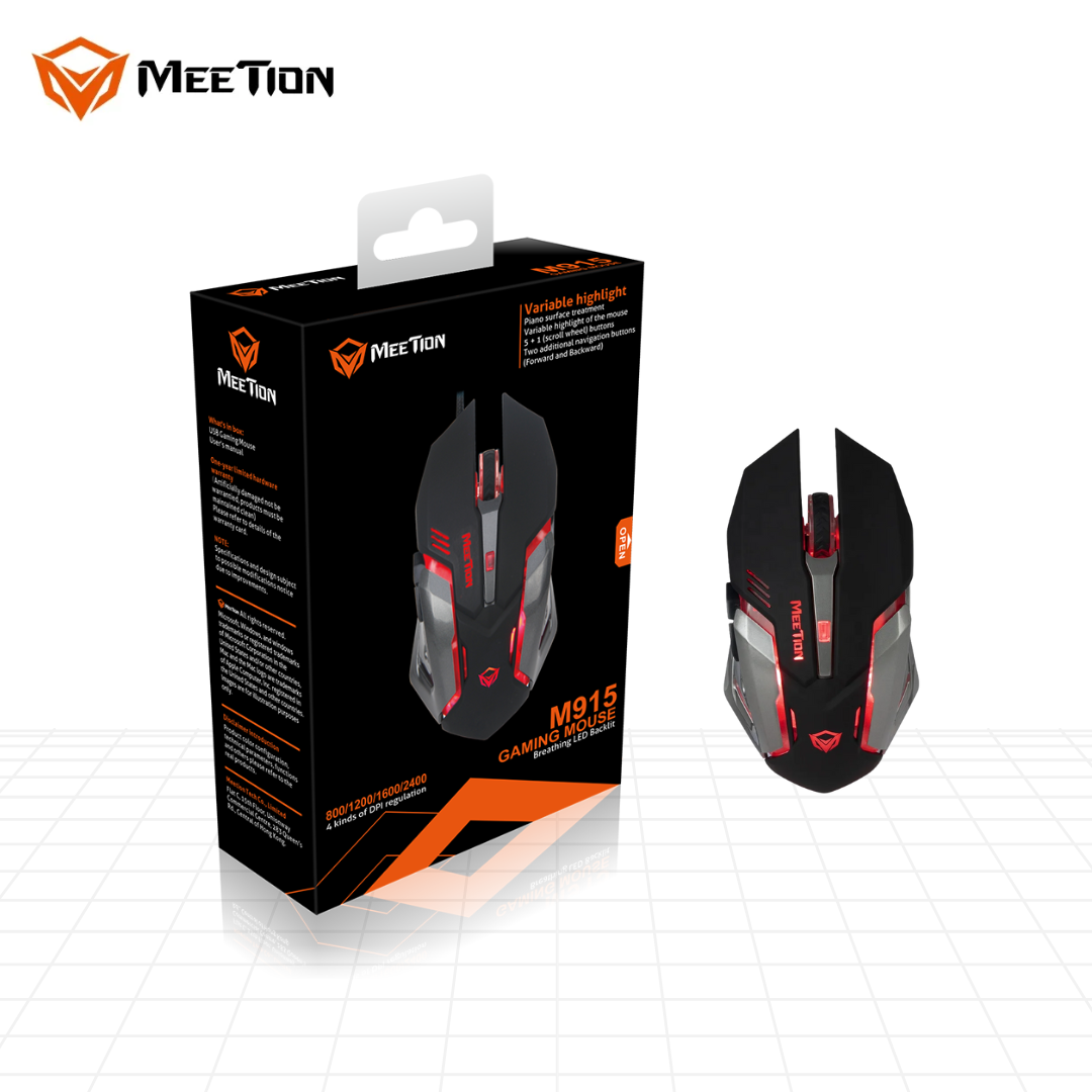 Meetion M915 Breathing LED Backlit Gaming Mouse