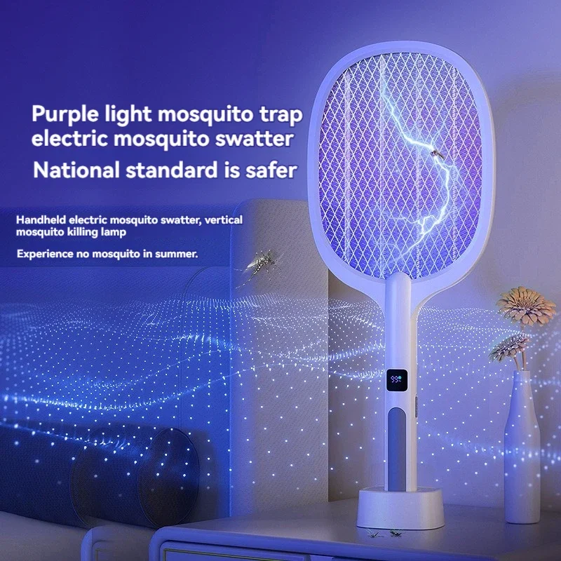 USB Rechargeable Electric Mosquito Swatter & Lamp – Fly Zapper