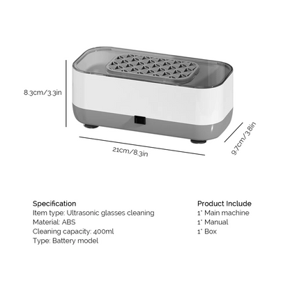 Ultrasonic Jewelry & Eyeglass Cleaner – High-Frequency Cleaning Bath for Jewelry, Makeup Brushes
