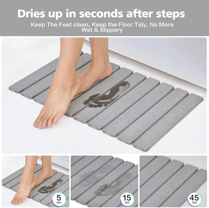 Luxury Foldable Stone Drying Mat Anti Slip Bathroom/Kitchen