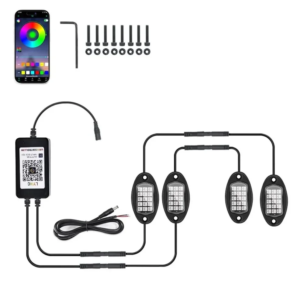 RGB Ambient Wheel Lights – 16M Colors & lamp Music Sync