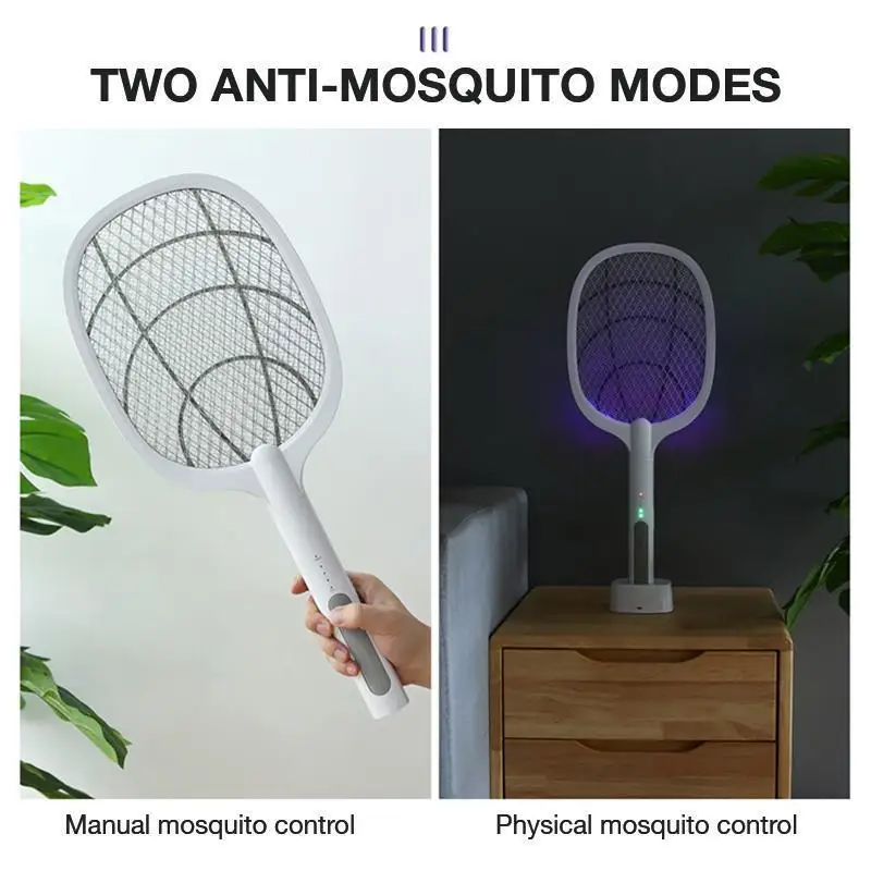 USB Rechargeable Electric Mosquito Swatter & Lamp – Fly Zapper