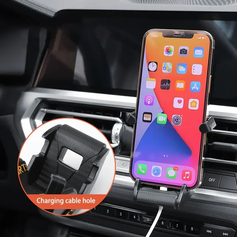Carbon Fiber Sports Car Seat Phone Holder