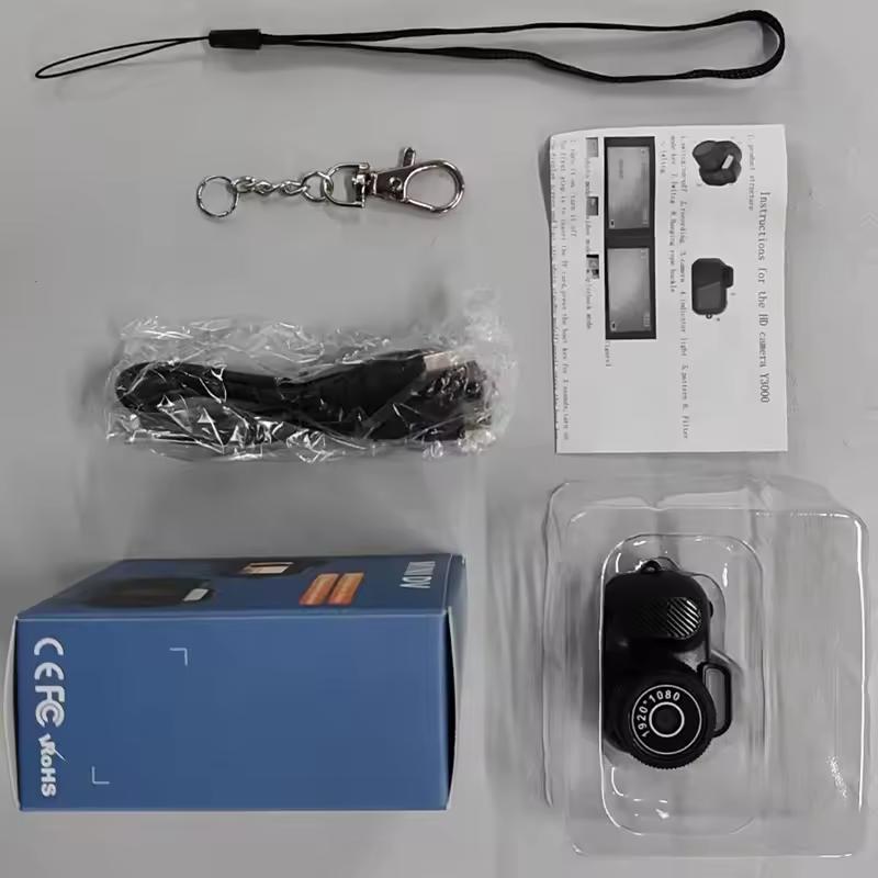 Mini Keychain Camera, 8MP, Supports SD Card Images, with Screen, Mini Digital Body Camera