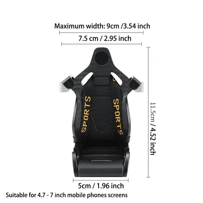 Carbon Fiber Sports Car Seat Phone Holder