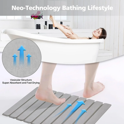 Luxury Foldable Stone Drying Mat Anti Slip Bathroom/Kitchen