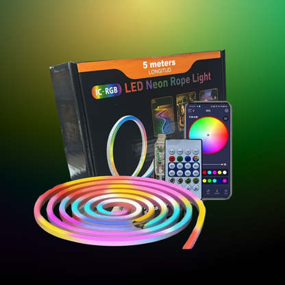 LED Strip Lights Neon Rope Light with Music Sync RGBIC 5M