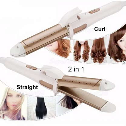 2in1 Hair Straightening and curling Iron NHC-809