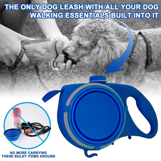 Aqua Leash, 5 In 1 Pet Essentials , Dog Walking Essentials All in one!