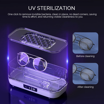Ultrasonic Jewelry & Eyeglass Cleaner – High-Frequency Cleaning Bath for Jewelry, Makeup Brushes