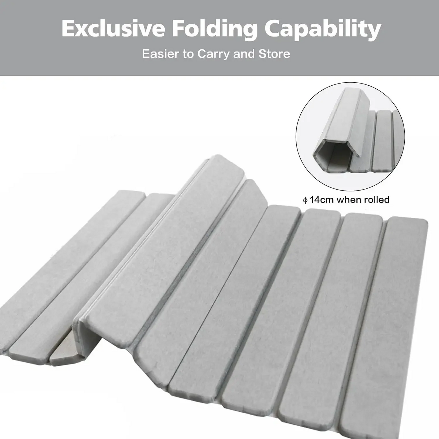 Luxury Foldable Stone Drying Mat Anti Slip Bathroom/Kitchen