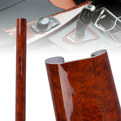 High Gloss Car Sticker Waterproof Car Interior Adhesive Wood Grain Film
