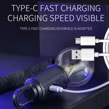 Portable Camping Lamp 600mAh LED with Hanging Portable Lighting Type C Charging Waterproof