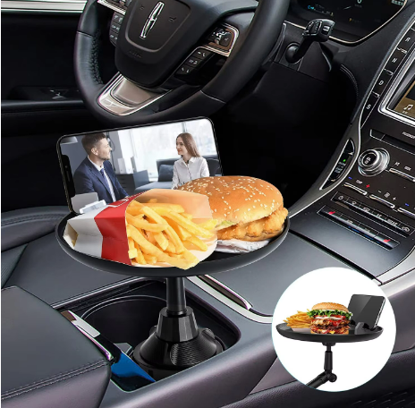 Tray Food for Car – Adjustable Car Tray Table And Phone Holder