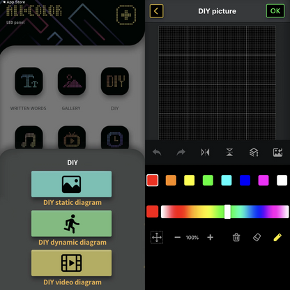 Car LED Smart Screen APP Control Full Color LED Screen Panel
