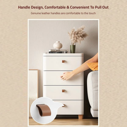 4 Drawer Storage Cabinets Japanese Style Bedside Table - AS435