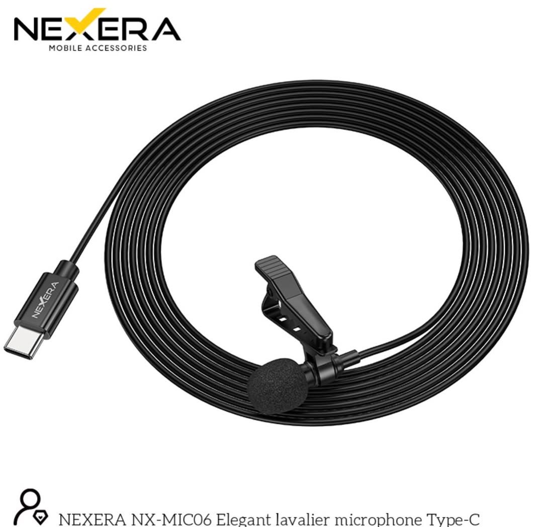 Nexera omnidirectional Lavalier microphone Type-C – NX-MIC06