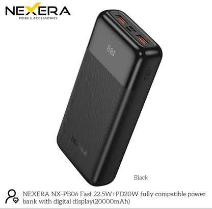 Nexera Powerbank 20000MAH 22.5W FASTCHARGE NX-PB06