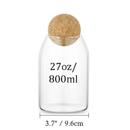 800ml Glass Storage Jar with Bamboo Lid