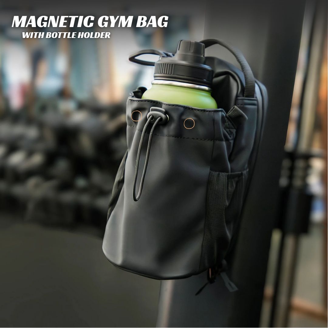 Magnetic Gym Bag With Water Bottle Holder
