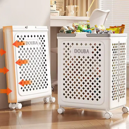 Foldable Rolling Laundry Basket
