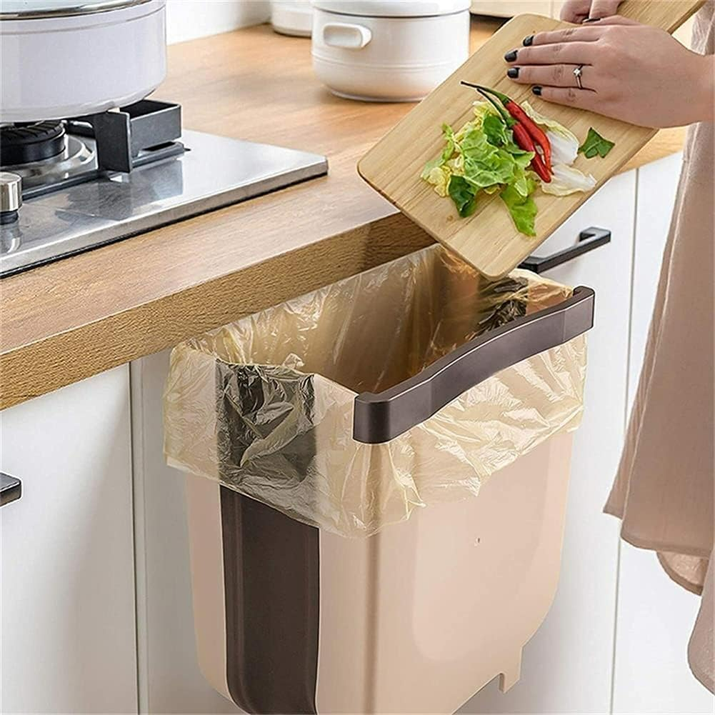 Kitchen Trash Can Hanging Foldable Home Sanitary Bin Cabinet Door Wall Mounted Storage