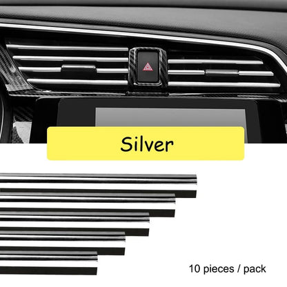 10pcs Car Air Conditioner Grill Decoration Strips Ac