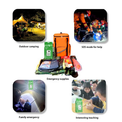 Portable Salt Water LED Lamp for Camping, Hiking & Emergencies.