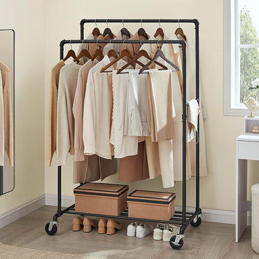 Premium Heavy-Duty Garment Rack – 50kg Capacity | Sleek, Sturdy & Space Organizer Clothes Hanger