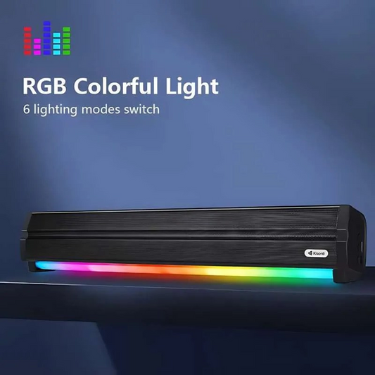 Kisonli LED-802 RGB Wireless Bluetooth Speaker 5.3 Retro Sound bar