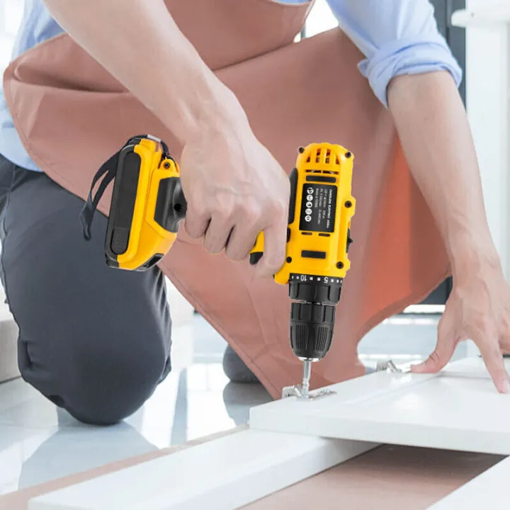 24V DUNLANDI Cordless Drill Machine Kit With 2 Battery