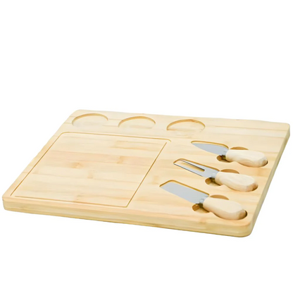 Bamboo Cheese Board Set