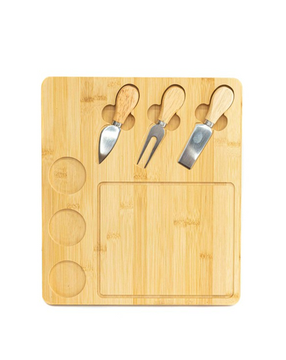 Bamboo Cheese Board Set
