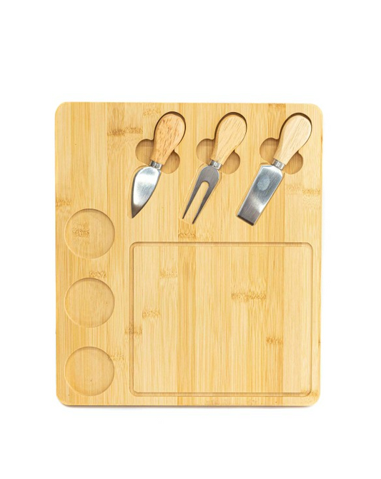 Bamboo Cheese Board Set
