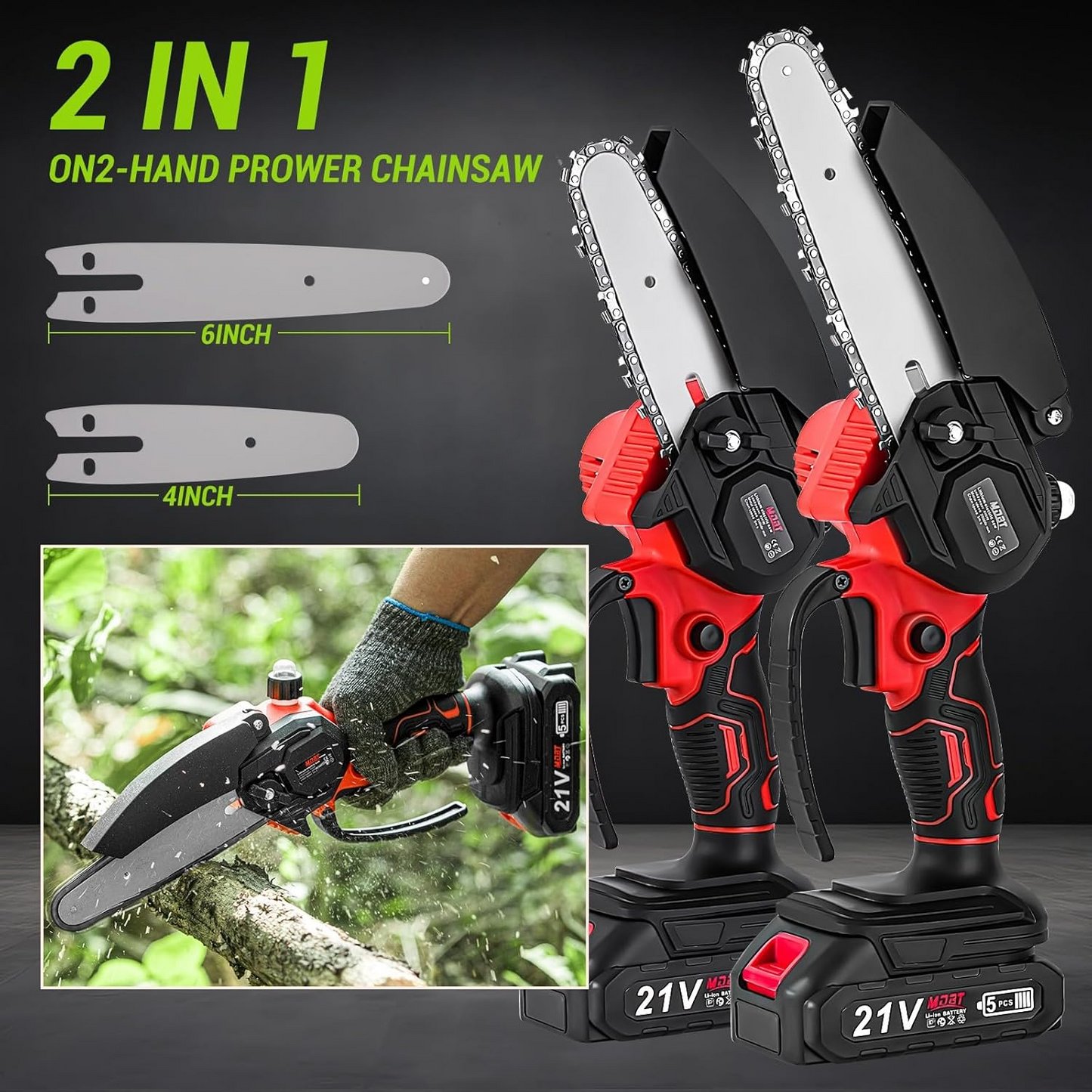 Cordless Handheld 48V Electric Chainsaw