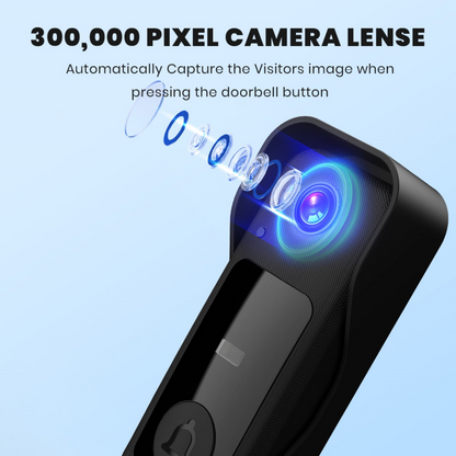 Visual smart doorbell with 4.3-inch color display, 0.3 megapixel camera for home security