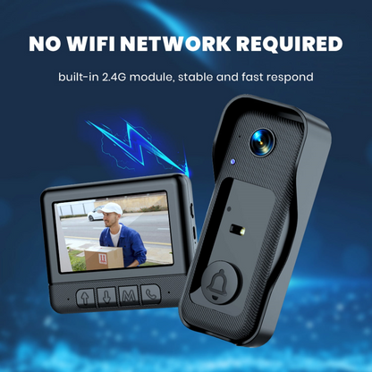 Visual smart doorbell with 4.3-inch color display, 0.3 megapixel camera for home security