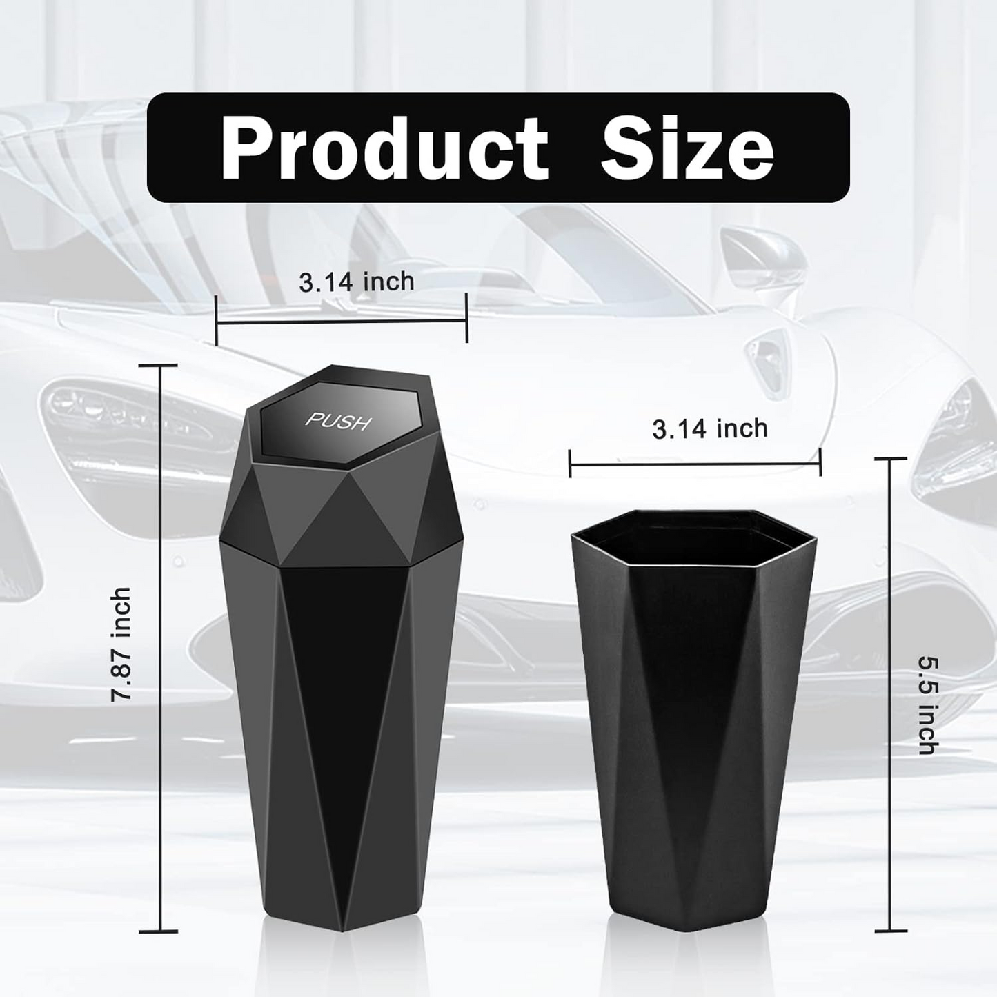 1 PC Car Trash Can with Lid