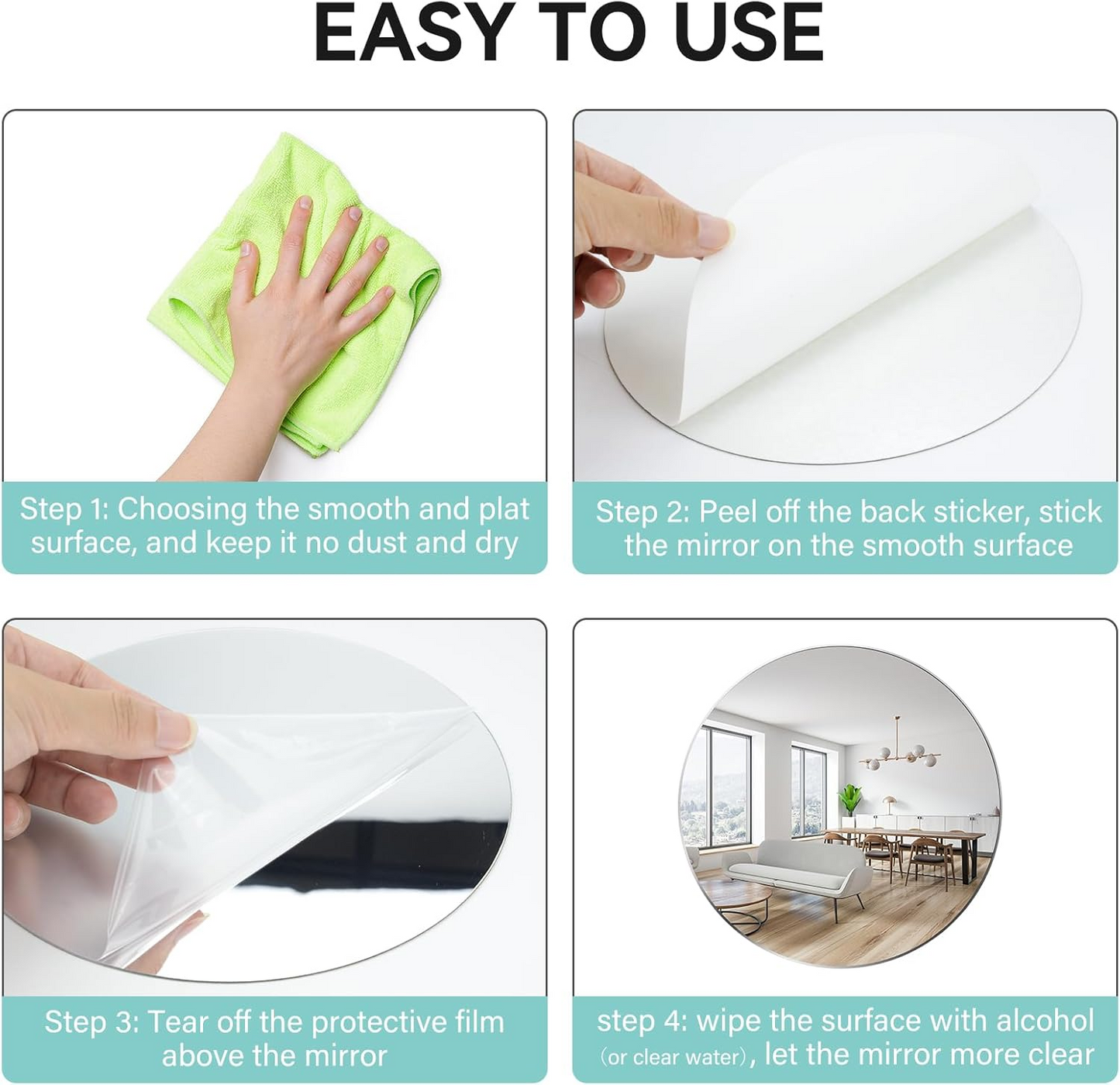 Acrylic Mirrors Self Adhesive Non Glass Mirror