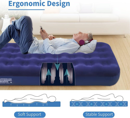 Single Camping Air Mattress PVC Inflatable Bed
