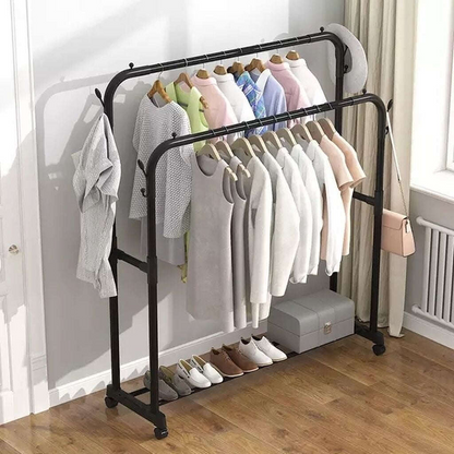 Premium Heavy-Duty Garment Rack – 35 kg Capacity | Sleek, Sturdy & Space Organizer Clothes Hanger (Copy)