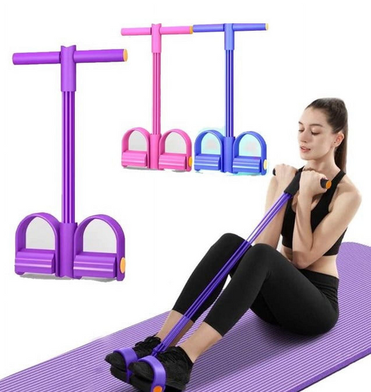 Elastic Resistance Band with Pedal Puller - Abs & Arm Resistance Band Exerciser