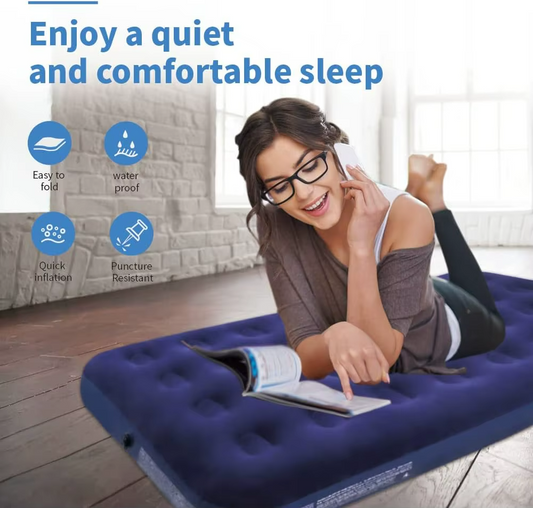 Single Camping Air Mattress PVC Inflatable Bed